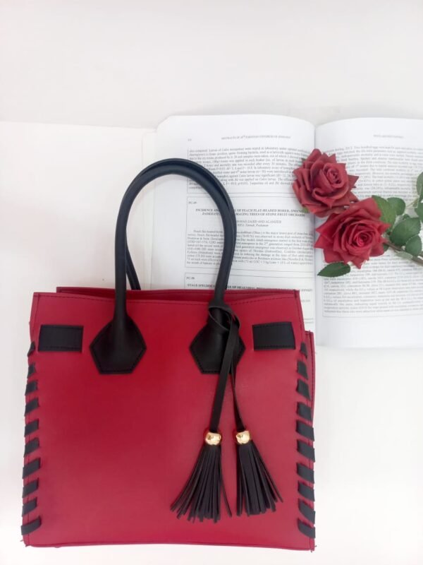 RED ROSE LEATHER BAG